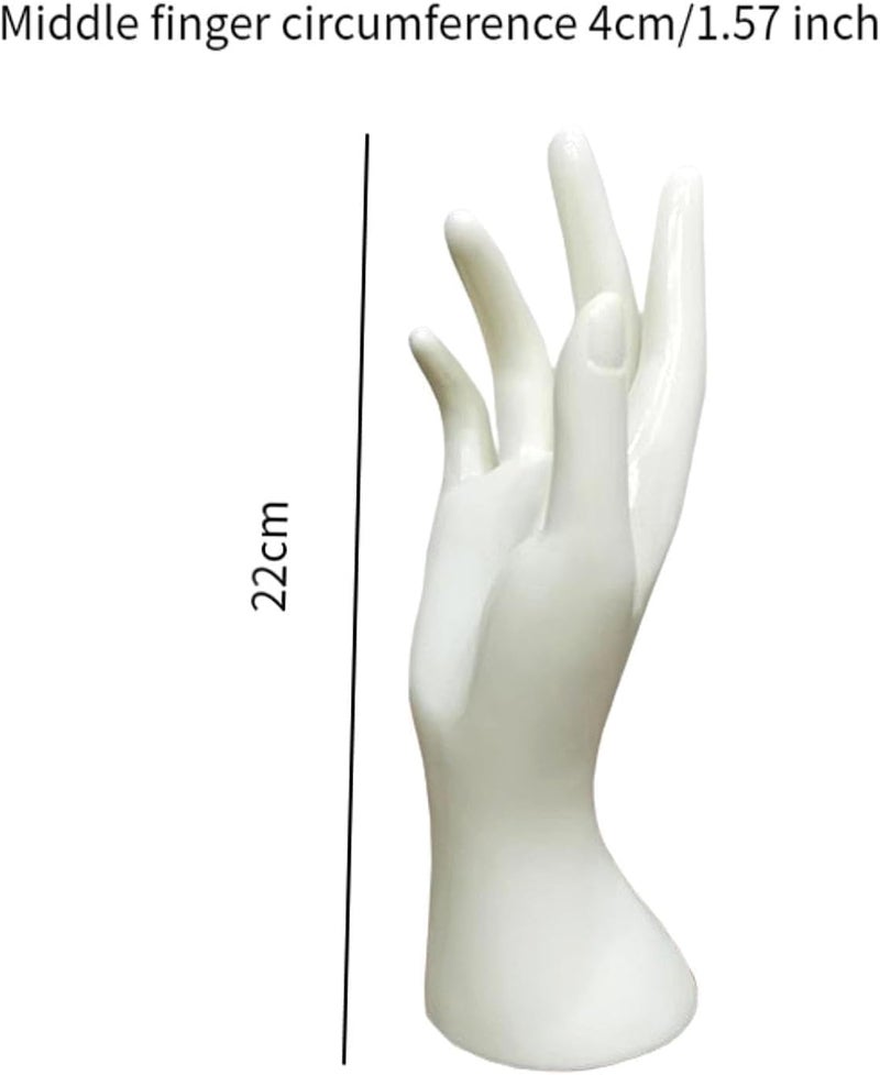 Joylern Women Mannequin Hand Female Mannequin Hand Model Jewelry Display Holder for Home Organizer Holder Decoration - White - Image 1